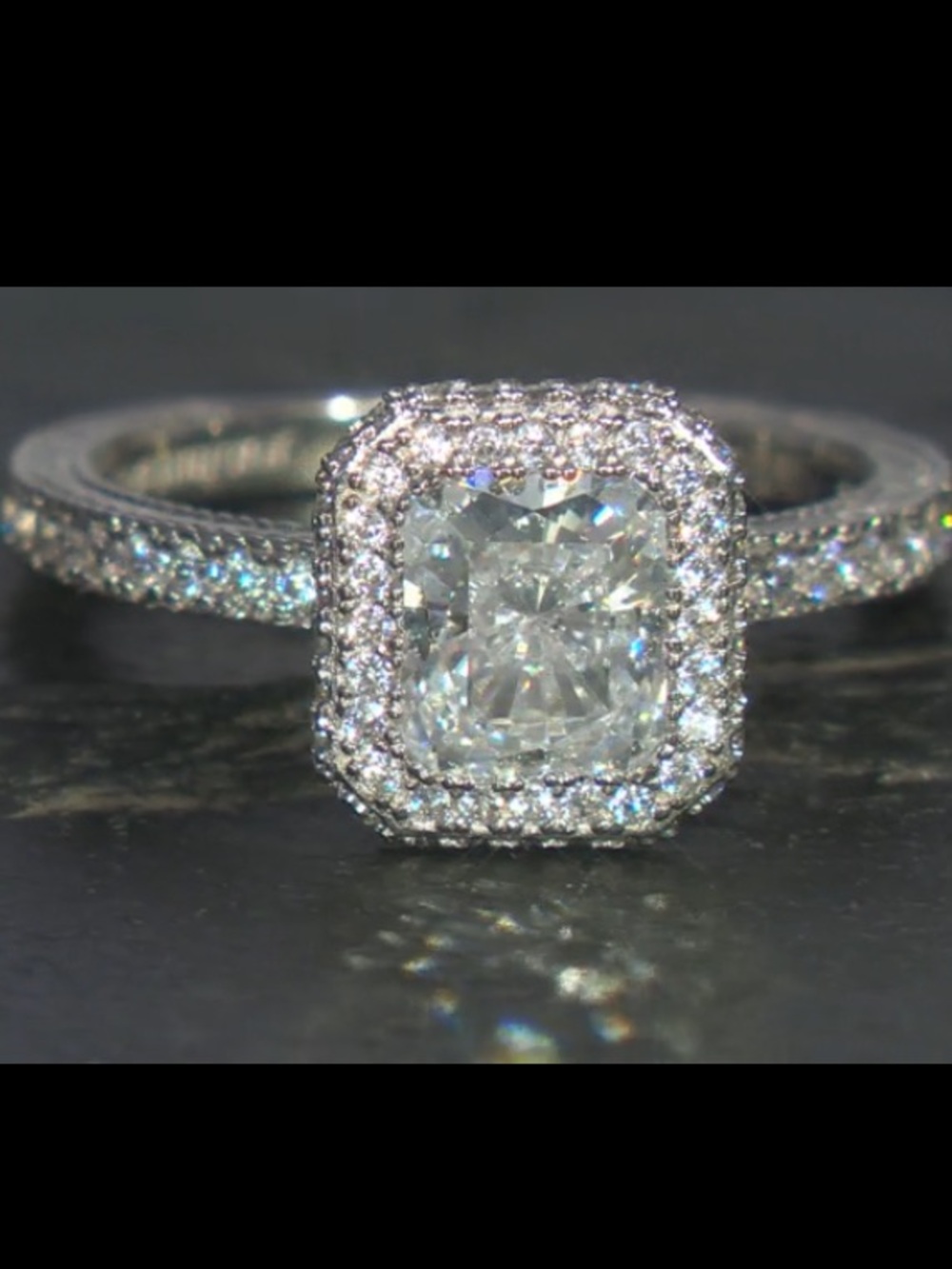 Judith Ripka Halo Ring 2.16 CTW